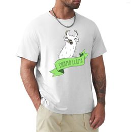 Men's Polos Drama Llama T-Shirt Aesthetic Clothes Summer Mens Vintage T Shirts
