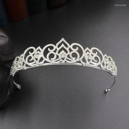 Hair Clips Baroque Vintage Sliver Crystal Party Bridal Tiaras Girls Crowns Rhinestone Pageant Diadem Veil Tiara Wedding Accessories