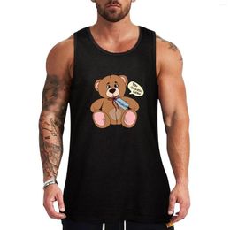 Men's Tank Tops Cross Eyed Bear Top Men Gym Clothing
