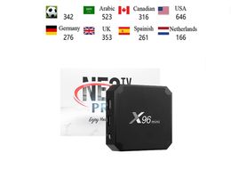 Neox2 ücretsiz android akıllı tv kutusu neox x96 mini tvbox global pazar medya oynatıcısı wifi tv seti üst kutu neo tv e uk ABD fiş