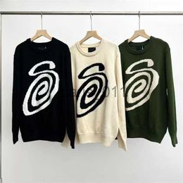 Men's Sweaters Mens Sweaters 22 West Wool Mosquito Coil S Letter Sweater Doublesided Jacquard Tshirt Vintage Trend Crewneck 230811 x0921