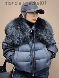 Women's Fur Faux Fur OFTBUY 2023 New Winter Puffer Jacket Women Large Real Raccoon Fur Collar Female Parkas Thick Warm 90% Goose Down Loose Coat J230921