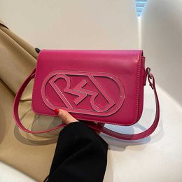 Solid Colour Pu Fashion Personalised Daily Commuting Small Crowd Design Minimalist Shoulder Bag Ins Style Crossbody Bag 230915