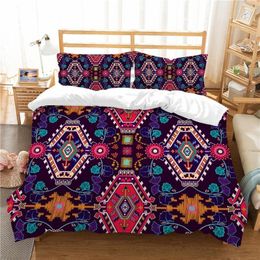 Bedding sets Boho Manda Set Luxury Include Bed Cover Pillowcases Print Bohemia Style Bedroom Bed for Quenn King Size 220X240 230921