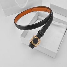 Belts Designer Belts High Quality Genuine Leather Girdle Width 2.4cm Unisex Trendy Waistbands Golden Letters Alloy Smooth Buckle Cintura