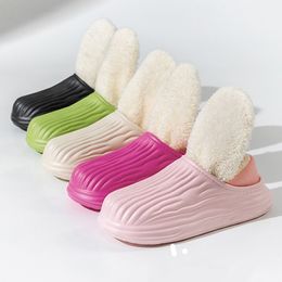 Slippers Winter Warm Men Shoes Waterproof Women Couples NonSlip Plush Cotton Indoor Outdoor Casual Home Autumn Thick Heel 230921