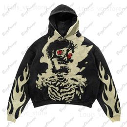 Men's Hoodies Sweatshirts Black Full Print Skull Hoodie Men's Winter Jumper Jacket Men's Winter Y2K Hoodie Men's Clothing Promotion 2023 New hoodie bape T230921