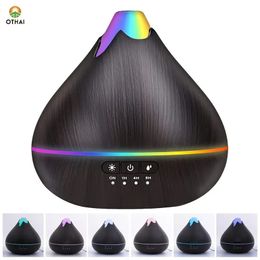 1pc Ultrasonic Essential Oil Diffuser with Remote Control - 550ml Aromatherapy Humidifier with Colourful Night Lights, Timer, and Auto-Off Safety Switch