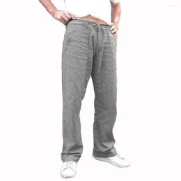 Men's Pants Wide Leg Man Solid Colour Elastic Drawstring Sport Gym Yoga Elasticated Baggy Streetwear Long Trousers Clothing