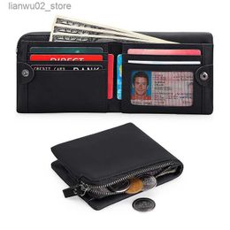 Money Clips 2023 New RFID Protection Large Wallet Men with Zipper Coin Pocket Q230921