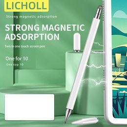 Magnetic universal stylus painting touch screen pen tip for Samsung VIVO Apple ipad Android phablet phone clip writing game Click capacitor pen Drawing stylus
