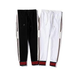 Luxury Mens Jogger Pants New Brand Drawstring Sports Pants High Fashion Side Stripe Designer Men Women Joggers236B