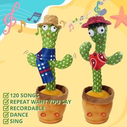 Plush Dolls Random 1PC Dancing Cactus Learning to Talk 120 Songs Twisting Doll Soft Plush Wiggling Recording Doll Accompany Funny Cute Gift 230921