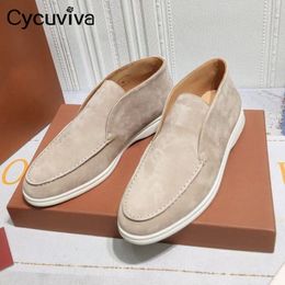 Dress Shoes Kid Suede Penny Loafers Women High Top Nude Casual Flat Shoes Woman Slip On Ladies driving lazy Winter Open Walk Shoes 230920