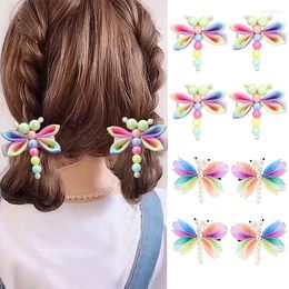 Hair Accessories Oaoleer 2Pcs/set Cute Pearl Dragonfly Clip For Kids Sweet Girls Hairpins Barrette Baby Headwear Fashion