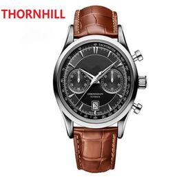 Mens Multi Functional Watches 40mm relogio masculino top brand wristwatches Luxury designer Calendar Leather Orologio di lusso men280L