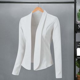 Women's Suits Jacket Stylish Slim Fit Suit Coat For Business Office Lapel Cardigan Long Sleeve Solid Colour Spring Autumn Versatile