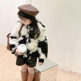 Jackets Winter Wool Fur One Piece Sheep Curly Fashion Coat Girls' High End Real Warm Jacket A2208