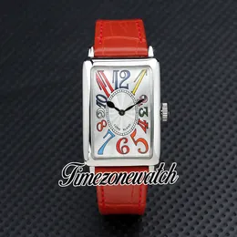 New LONG ISLAND CLASSIQUE 952 QZ Swiss Quartz Womens Watch White Dial Color Markers Steel Case Red Leather Strap Lady Watches Timezonewatch Z26