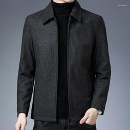 Men's Jackets Autumn Winter Mens Coat 2023 Men Clothing High Quality Casual Fashion Lapel Jacket Solid Classic Trench Coats Chaquetas