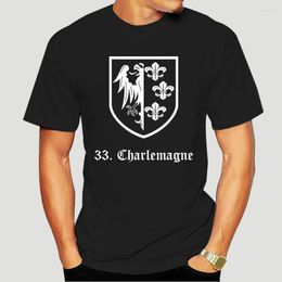 Men's T Shirts Cotton Summer Mens Tops Tees Shirt 33A Waffen Ss Charlemagne Military Collectioncustom Shirts-1912A