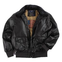 Mens couro falso inverno vintage a2 jaqueta de couro streetwear removível pele vôo motocicleta bombardeiro acolchoado casaco da força aérea 230921