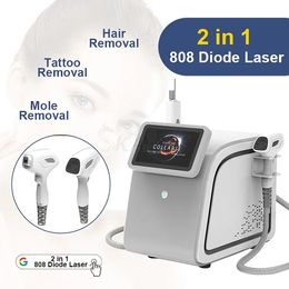 Latest 2 in 1 808nm Diode Laser Machine ND-YAG Laser Tattoo Removal Painless Permanent Hair Removal Beauty Machine