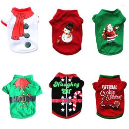 Dog Apparel Winter Warm Pet Clothes For Small Dogs Christmas Cotton Print Cat Shirt Puppy Yorkies Pullovers Clothing Ubranko Dla Psa