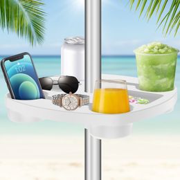 Umbrella Stands Beach Table Tray Heavy Duty Reusable with Cup Holders Portable Hole lgbui 230920
