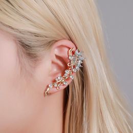 Luxury Ear Clips Earrings No Piercing for Women Crystal Jewellery One-pieces Fashion Trend Rhinestone Aesthetic Ear Cuff