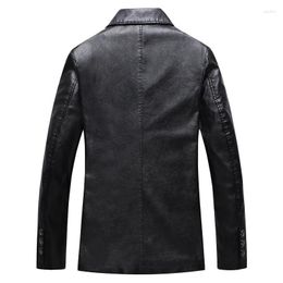 Men's Jackets Fashionable And Trendy Leather Jacket Casual Standing Collar Personalized Charm Simple Generous