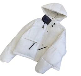 piumino piumino da donna piumino gilet delle donne soffio con cappuccio designer parka donne cappotto con cerniera inverno caldo tuta sportiva di marca di modo delle signore cappotto corto top bianco