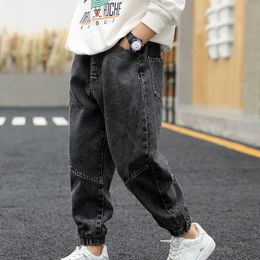 Jeans Boys 2023 Black Spring Pants 100 Cotton Trousers denim 230920