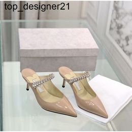 New Designer Dress Shoes Bing 100 85 65 Mules Crystal Lace-Up Pumps London Pumps Luxury JC Women Wedding Shoes Black Pink Sandals Party Sneakers high heels