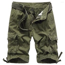 Men's Shorts Summer Army Tactical Cargo Men Fashion Khaki Multi-pockets Casual Short Pants Loose Cotton Clothing