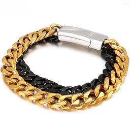 Link Bracelets Cool Men Bracelet Curb Cuban Chain For Women 316L Stainless Steel Hip Hop Male Jewellery
