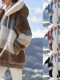 Womens Fur Faux Winter Coat for Women Oversize Long Teddy Bear Warm Thickening Fleece Coats Jacket Sleeve Top 230921