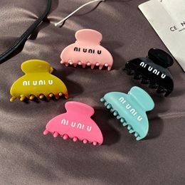 New Candy Colour Hair Clamps Cute Girls Gift Pink Hair Clips Youth Style Fresh Designer Letter Hair Clamps Classic Brand HairJewelry High Quality Headband