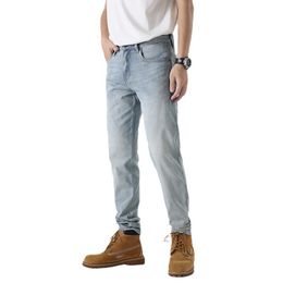 Mens Jeans Arrive Classic Men Stretch Summer Casual Working Fashion Athletic Fit Relaxed Comfort Long Pants 230921