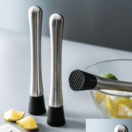 Bar Tools Cocktail Shaker Mojito Mint Muddler Stainless Steel Wine Mixing Stick Ice Crusher Hammer Bartenders Barware 20220924 Drop Dhbzl