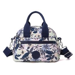 Evening Bags Fashion Floral Pattern Women Shoulder Bag High Quality Durable Nylon Mommy Pretty Style Multi pockets Female Small Handbag 230921