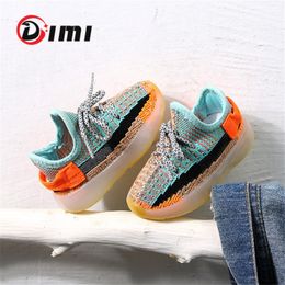 First Walkers DIMI Spring Baby Soft Toddler Shoes Breathable Knitting Infant Shoes 0-3 Year Boy Girl Darling Coconut Shoes Child Sneakers 230920