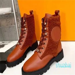 Designer - Ankle Boots Women Shoes Fashion Ladies Girls Silk Cowhide Leather 2024