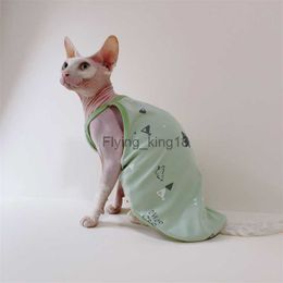 Cat Costumes Cat clothing Baby Cotton Shirt for Sphyinx Cat Soft Cute sweety Suspenders Vest For Kittens Cat Coat in Spring Summer Outwear HKD230921