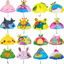 Umbrellas Cute Cartoon Children Umbrella Animation Creative Longhandled 3D Ear Modelling Kids for Boys Girls 230920