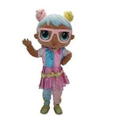 EVA Head New Style Clear girl doll Mascot Costume Adult animal Adult Size HOT SALE
