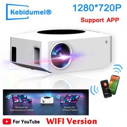 Projectors 4K WIFI Wireless Projector Outdoor Support 1080P Mini Projectors 360 Home Theater Cinema HDMI-compatible Smart Tv APP For IOS L230923