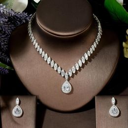 Necklace Earrings Set Fashion Cubic Zirconia Wedding And Luxury Crystal Bridal For Bridesmaids N-280