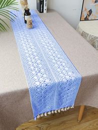 Table Cloth Vintage Phoenix Tail Lace Crochet Tassel Tablecloth Cover Garden Round
