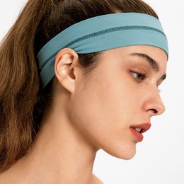 LULU Elastic Headband for Women Fashion men Trend Yoga Sports Sweat-absorbing Unisex Band High Quality HairJewelry Elastic Weaving Jacquard Headbands